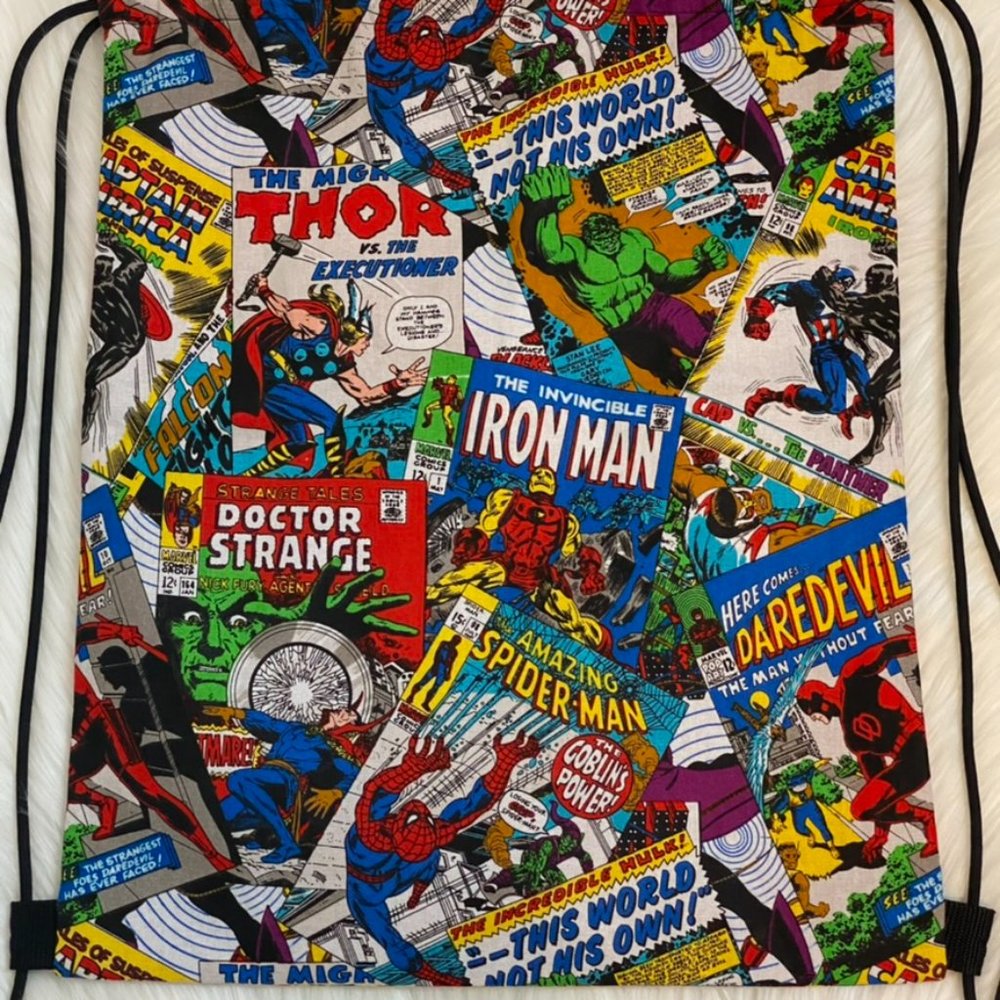 Marvel Comics Drawstring Bag Backpack - image 2
